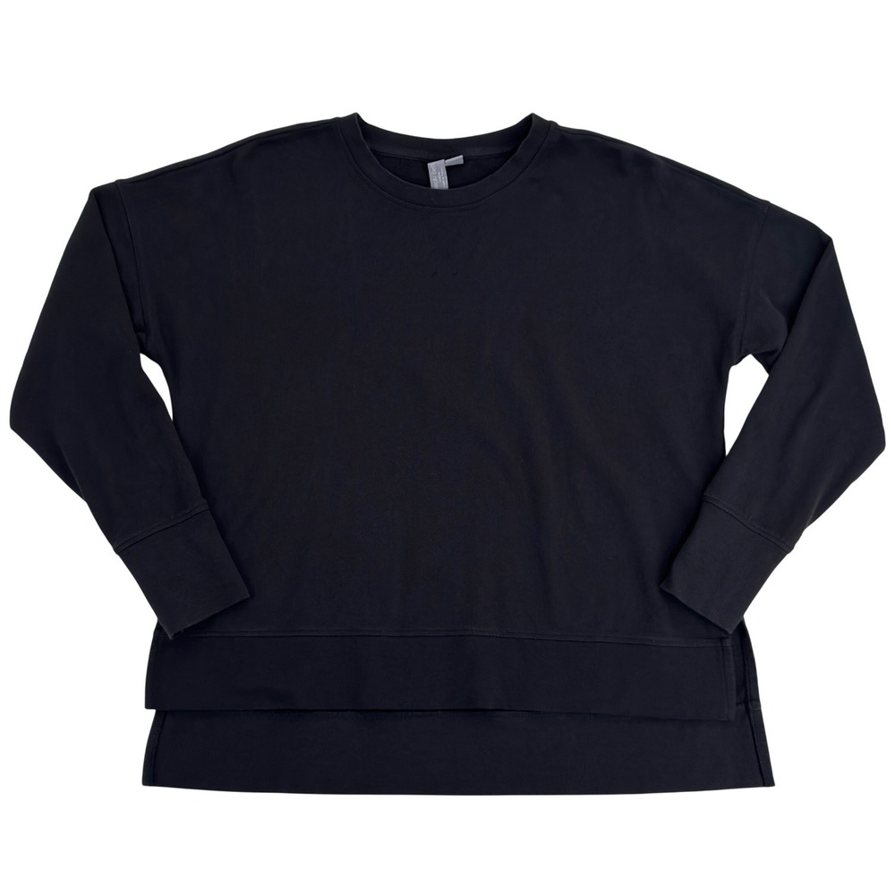 Sweaty Betty Crew Neck Sweatshirt Womens Sz Large‎ Black Athleisure After Class